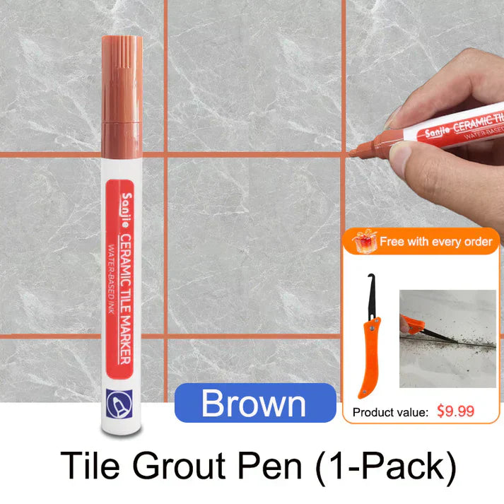 🎁💥LAST DAY SPECIAL PRICE:￡6.99!!!🖌️ Anti-Mould & Waterproof Joint Pen for Ceramic Tiles! 🧱