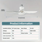 🌬️Surprise Price: Only £16.99!!🔥SmartBreez™ 40W LED Ceiling Fan Light – 20.5” Ultra-Quiet with Remote 🎯 | E27 + FREE B22 Adapter 🔌 | For Bedroom 😴, Kitchen 👩‍🍳 & Garage 🛠️ – UK Ready! 🇬🇧