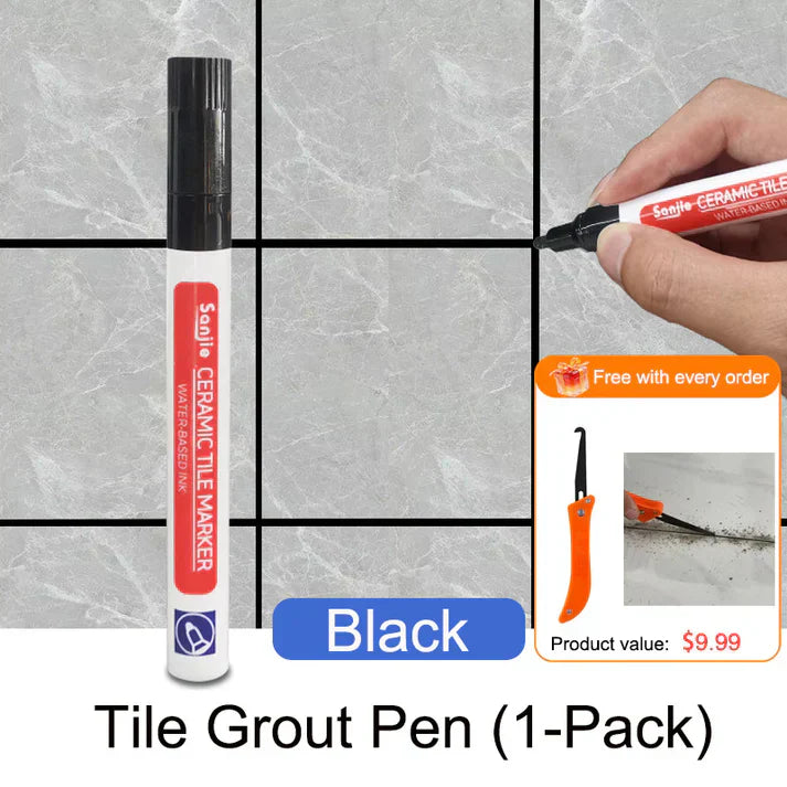 🎁💥LAST DAY SPECIAL PRICE:￡6.99!!!🖌️ Anti-Mould & Waterproof Joint Pen for Ceramic Tiles! 🧱