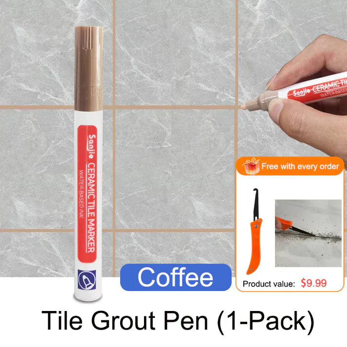 🎁💥LAST DAY SPECIAL PRICE:￡6.99!!!🖌️ Anti-Mould & Waterproof Joint Pen for Ceramic Tiles! 🧱