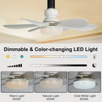 🌬️Surprise Price: Only £16.99!!🔥SmartBreez™ 40W LED Ceiling Fan Light – 20.5” Ultra-Quiet with Remote 🎯 | E27 + FREE B22 Adapter 🔌 | For Bedroom 😴, Kitchen 👩‍🍳 & Garage 🛠️ – UK Ready! 🇬🇧