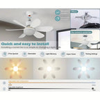 🌬️Surprise Price: Only £16.99!!🔥SmartBreez™ 40W LED Ceiling Fan Light – 20.5” Ultra-Quiet with Remote 🎯 | E27 + FREE B22 Adapter 🔌 | For Bedroom 😴, Kitchen 👩‍🍳 & Garage 🛠️ – UK Ready! 🇬🇧