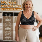 🏆LAST DAY SALE 60% OFF 🔥Super Firming Leopard Print Jelly  Bra | Women Wirefree Bras 👍No More Sagging Breasts
