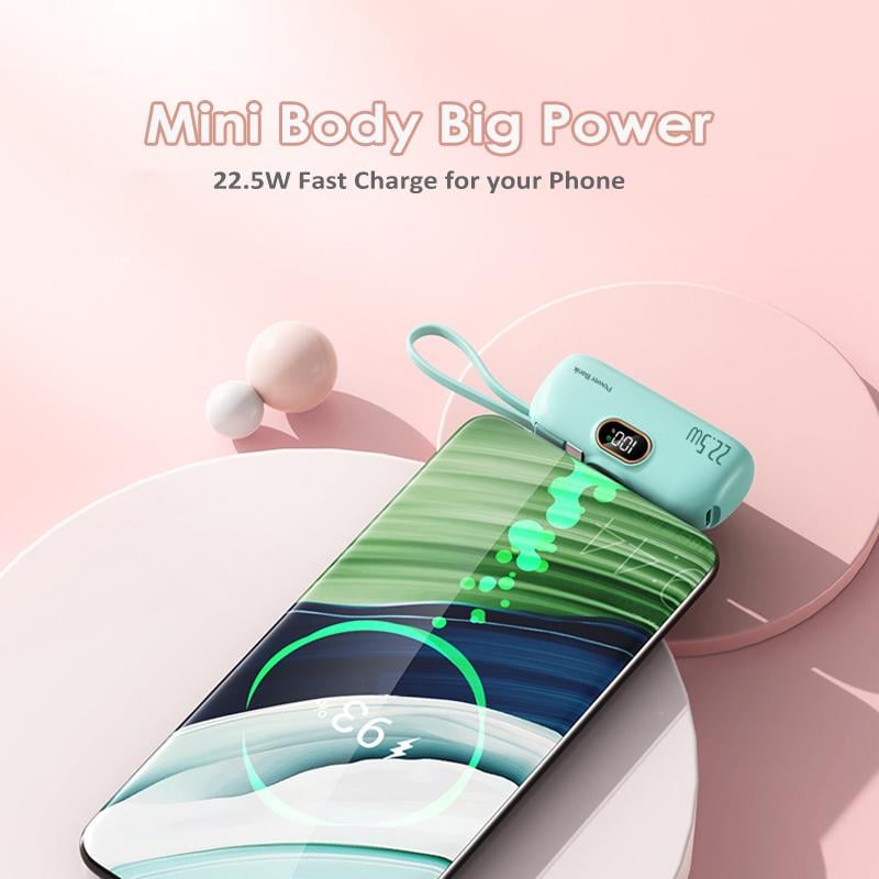 🔋✨FLASH SALE👍5000mAh Mini Portable Charger Power Bank for phone 2