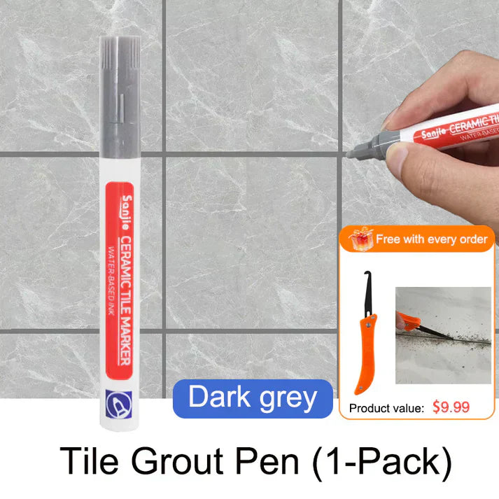 🎁💥LAST DAY SPECIAL PRICE:￡6.99!!!🖌️ Anti-Mould & Waterproof Joint Pen for Ceramic Tiles! 🧱