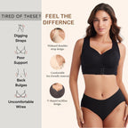 🎁🔥Last day sale 50% OFF⏳👍✨Cross Back Front Closure Wireless Posture Support Bra– All-Day Comfort, Breathable & Summer-Ready 💕