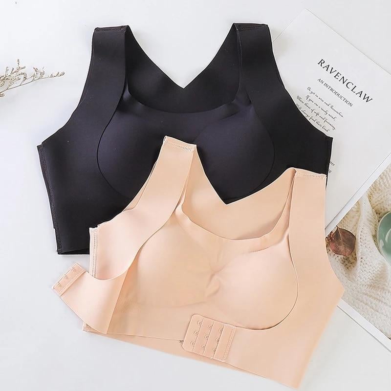 🎁🔥Last day sale 50% OFF⏳👍✨Cross Back Front Closure Wireless Posture Support Bra– All-Day Comfort, Breathable & Summer-Ready 💕
