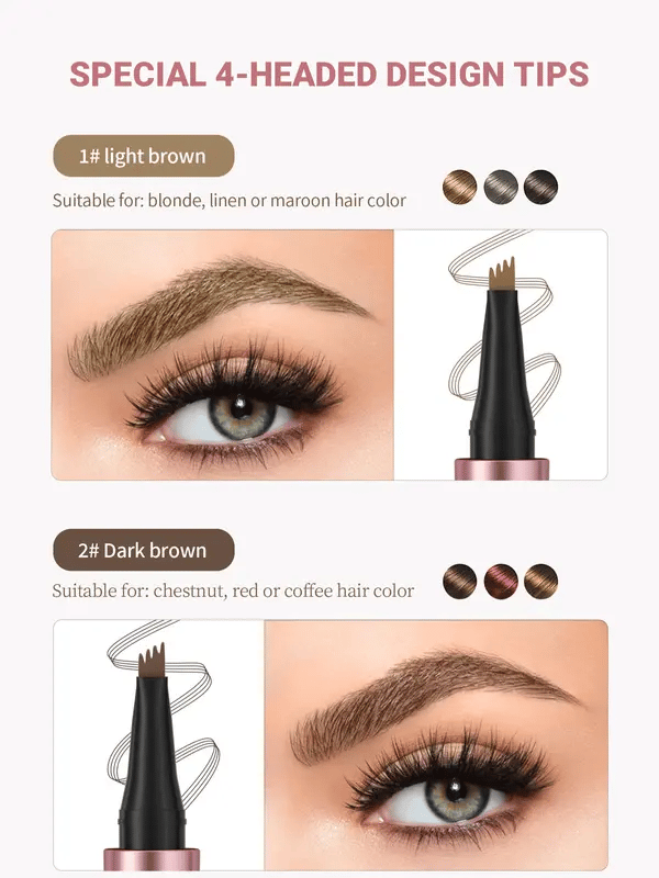 🥳BUY 1 GET 1 FREE💞50K+ SOLD!💥✨3D Natural-Looking Eyebrow Pencil– 4-prong tip creates natural hair-like strokes. Waterproof, smudge-proof & lasts 24h