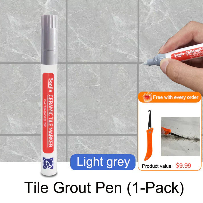 🎁💥LAST DAY SPECIAL PRICE:￡6.99!!!🖌️ Anti-Mould & Waterproof Joint Pen for Ceramic Tiles! 🧱