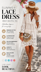 🏖️Summer Hot Sale 60% OFF🏝️👗Women's Loose Cotton Linen Embroidered Dress🌸