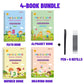 🏆LAST DAY SALE ONLY ￡6.99!🔥4-in-1 Fun Reusable Learning Books📚✨Handwriting • Numbers • Drawing • Fine Motor Skills • With Vanishing Ink Pen | Ages 2+ • Eco-Friendly & Screen-Free 🌱🇬🇧