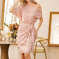 💃Last Day Sales 50% OFF!🎉Sparkly One-Shoulder Ruched Dress