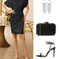 💃Last Day Sales 50% OFF!🎉Sparkly One-Shoulder Ruched Dress