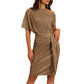 💃Last Day Sales 50% OFF!🎉Sparkly One-Shoulder Ruched Dress