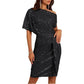 💃Last Day Sales 50% OFF!🎉Sparkly One-Shoulder Ruched Dress