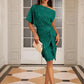 💃Last Day Sales 50% OFF!🎉Sparkly One-Shoulder Ruched Dress