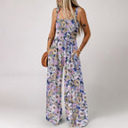 🏖️Summer Hot Sale 50% OFF🌼🎨Women’s Casual Print Sleeveless Overalls Jumpsuits