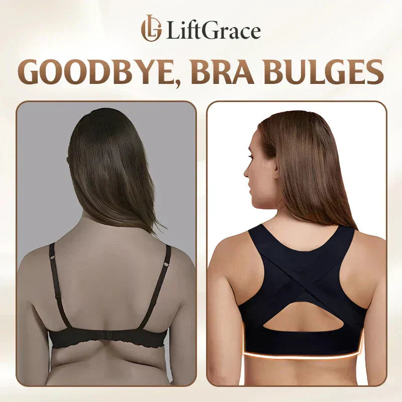 🎁🔥Last day sale 50% OFF⏳👍✨Cross Back Front Closure Wireless Posture Support Bra– All-Day Comfort, Breathable & Summer-Ready 💕