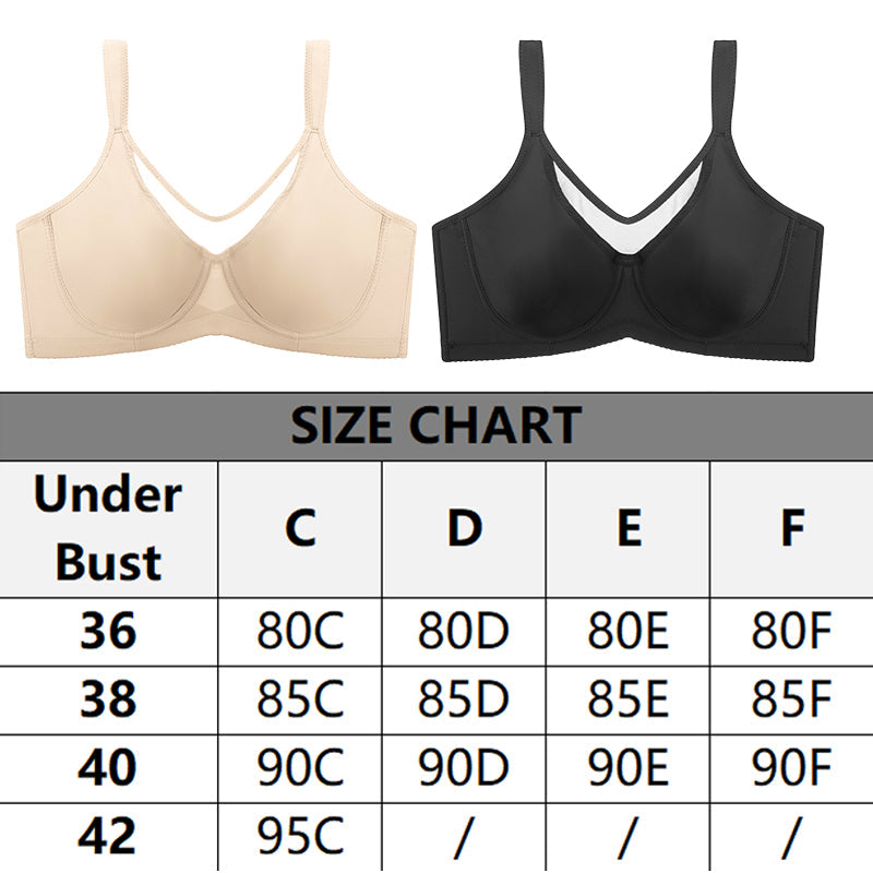 🏆 Last Day Special Price £9.99💐Women's Elegant Sheer Full Coverage Plus Size Bra