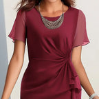 🔥LAST DAY SALE 50% OFF!!💃Elegant Fashion Solid Color Dress