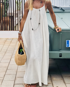 💕💖LAST DAY SALE 50% OFF!💃Women's Solid Color Backless Cami Dress