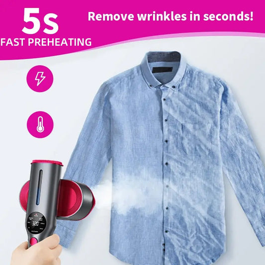 📢📢50% OFF!!! 🔥✨ Handheld Garment Steamer – Intense Steam, Fast Heat-Up and 90° Rotating Head | Perfect for Travel and Home ⚡