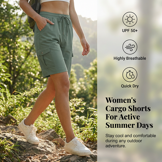 🌞Summer Hot Sale-60% Off!!🌿Women's Quick-Dry Cargo Shorts with Pockets