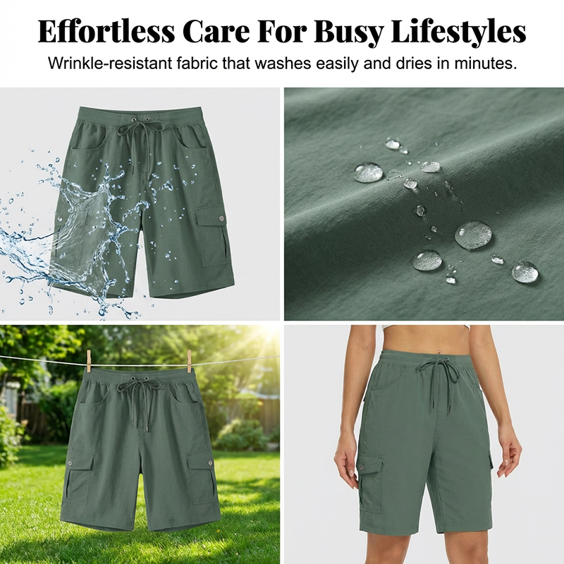 🌞Summer Hot Sale-60% Off!!🌿Women's Quick-Dry Cargo Shorts with Pockets