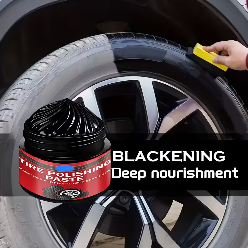 🚗LAST DAY BUY 1 GET 1 FREE! ✨ Car Tire & Plastic Trim Renewal Paste – Restores Shine, Prevents Cracking & Easy Application 🛞 2