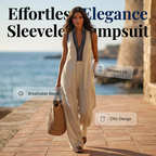 🌊Summer Hot Sale-60% Off!!🌿Women's Sleeveless V-Neck Wide-Leg Jumpsuit