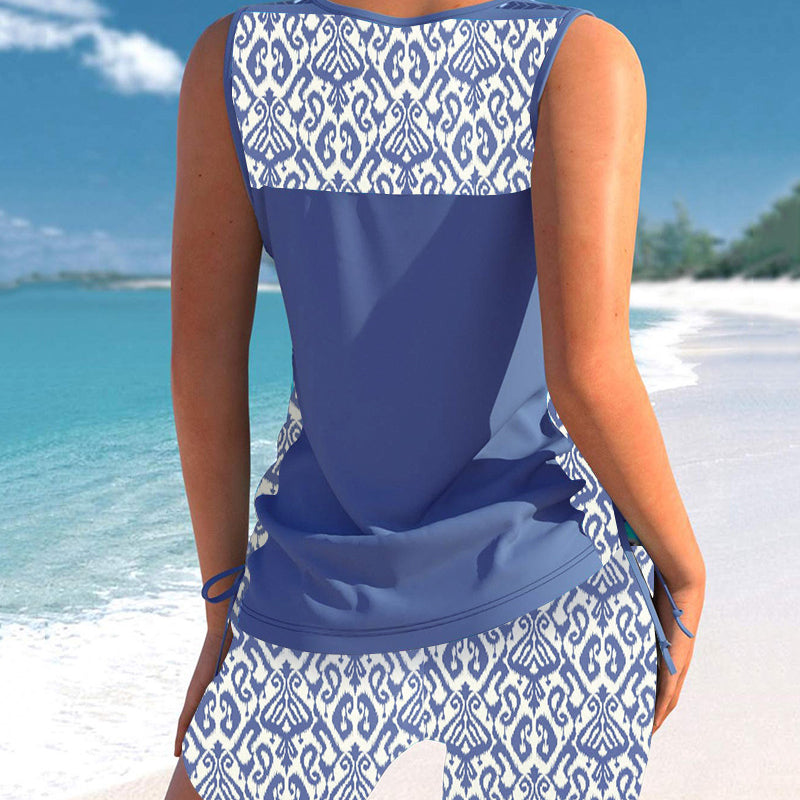 🏖️SUMMER HOT SALE 50% OFF with FREE GIFT🎁💞50K+ SOLD!💥Women's Printed Two-Piece Tankini Swimsuit