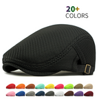 🧢LAST DAY SALE: ￡7.99!!🌞 Breathable Flat Cap with Adjustable Strap – Mesh Fabric, Classic Ivy Style🌿