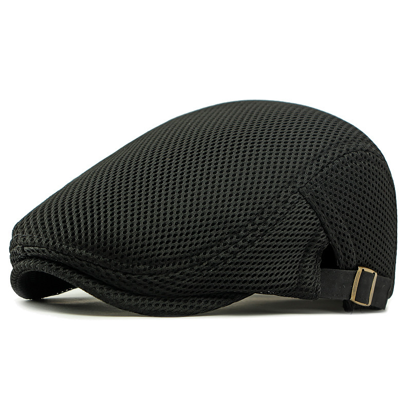 🧢LAST DAY SALE: ￡7.99!!🌞 Breathable Flat Cap with Adjustable Strap – Mesh Fabric, Classic Ivy Style🌿