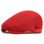 🧢LAST DAY SALE: ￡7.99!!🌞 Breathable Flat Cap with Adjustable Strap – Mesh Fabric, Classic Ivy Style🌿