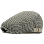 🧢LAST DAY SALE: ￡7.99!!🌞 Breathable Flat Cap with Adjustable Strap – Mesh Fabric, Classic Ivy Style🌿