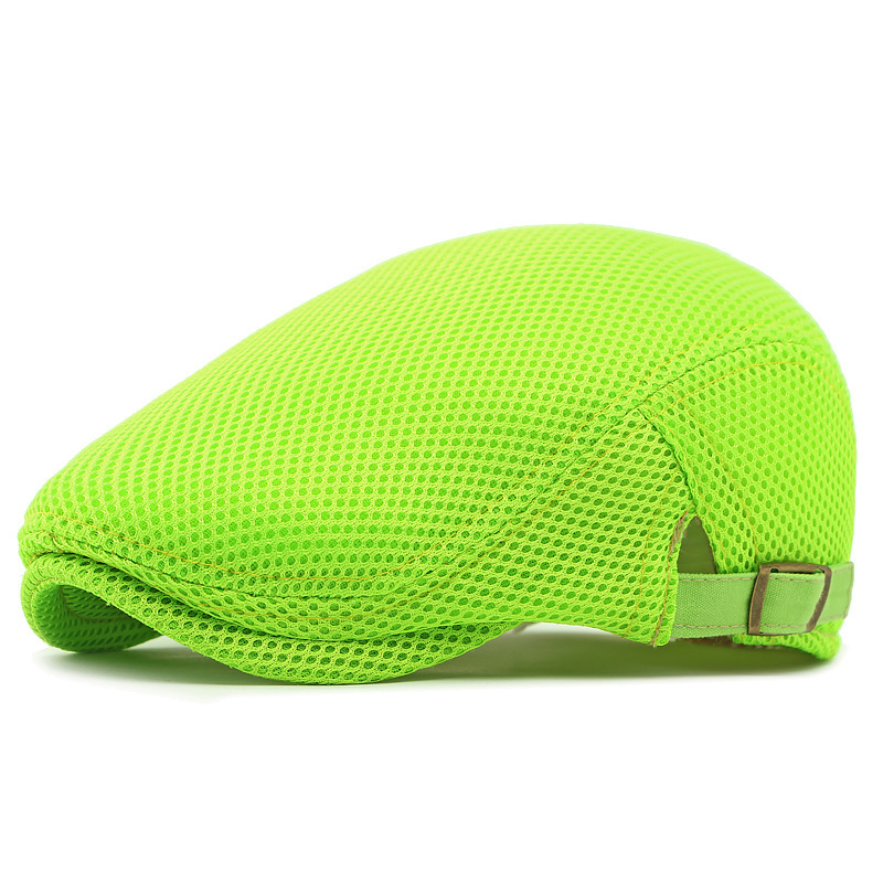 🧢LAST DAY SALE: ￡7.99!!🌞 Breathable Flat Cap with Adjustable Strap – Mesh Fabric, Classic Ivy Style🌿
