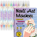 🥳2026 HOT SALE🥳💞50K+ SOLD!✨🎨 50% OFF! Dual-Tip Nail Art Marker Pen SetQuick‑dry, no UV lamp. Fine & brush tips. Easy DIY at home.💅🖌️
