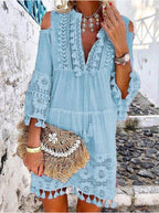 🏖️Summer Hot Sale 60% OFF🏝️👗Women's Loose Cotton Linen Embroidered Dress🌸