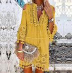 🏖️Summer Hot Sale 60% OFF🏝️👗Women's Loose Cotton Linen Embroidered Dress🌸