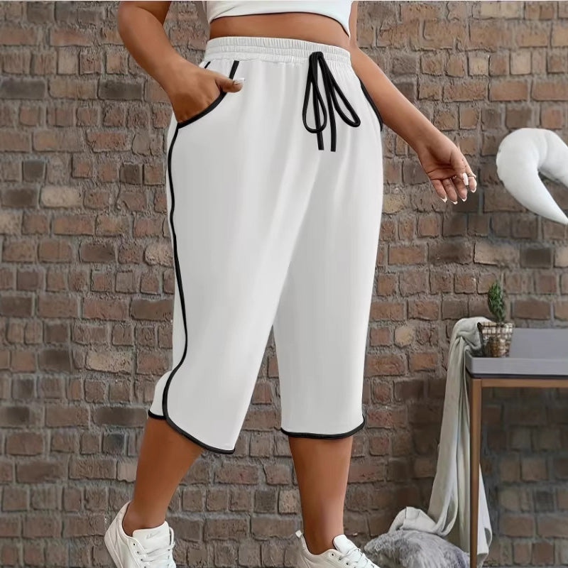 📢🌞Summer Hot Sale-30% OFF !! ⏰Women's Drawstring Capri Pants with Pockets