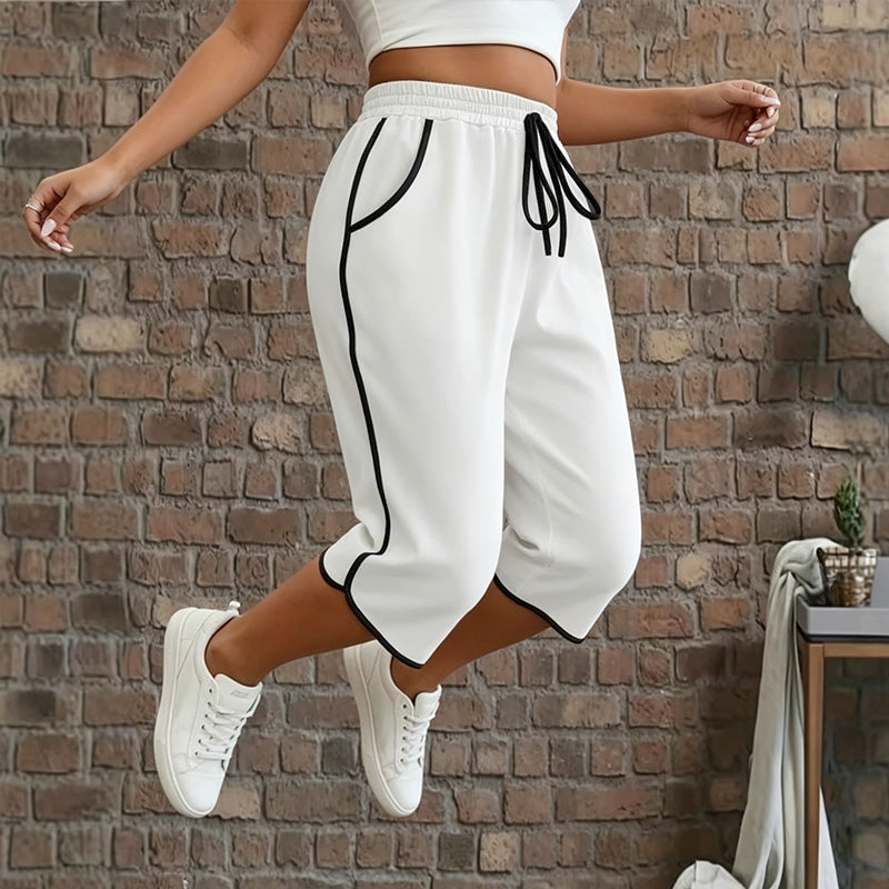 📢🌞Summer Hot Sale-30% OFF !! ⏰Women's Drawstring Capri Pants with Pockets