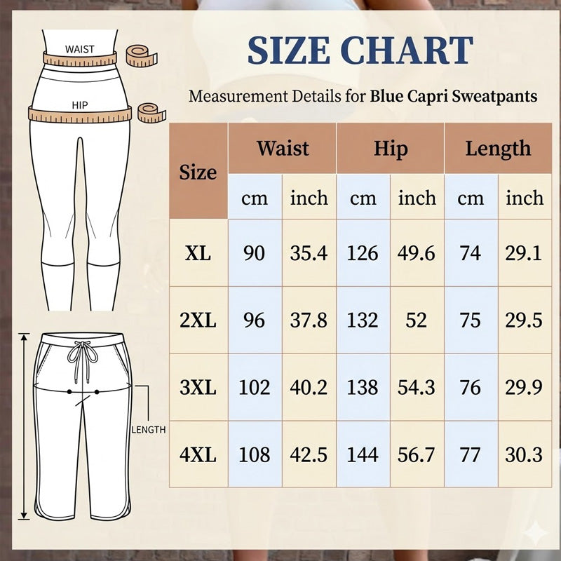 📢🌞Summer Hot Sale-30% OFF !! ⏰Women's Drawstring Capri Pants with Pockets