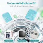 🥳2026 HOT SALE🥳💞50K+ SOLD!🛡️🌸 50% OFF! Washing Machine Cleaner – 12 tablets, deep cleans inner tank & pet hair. Removes odours. No mess, just drop & run. 🧼✨