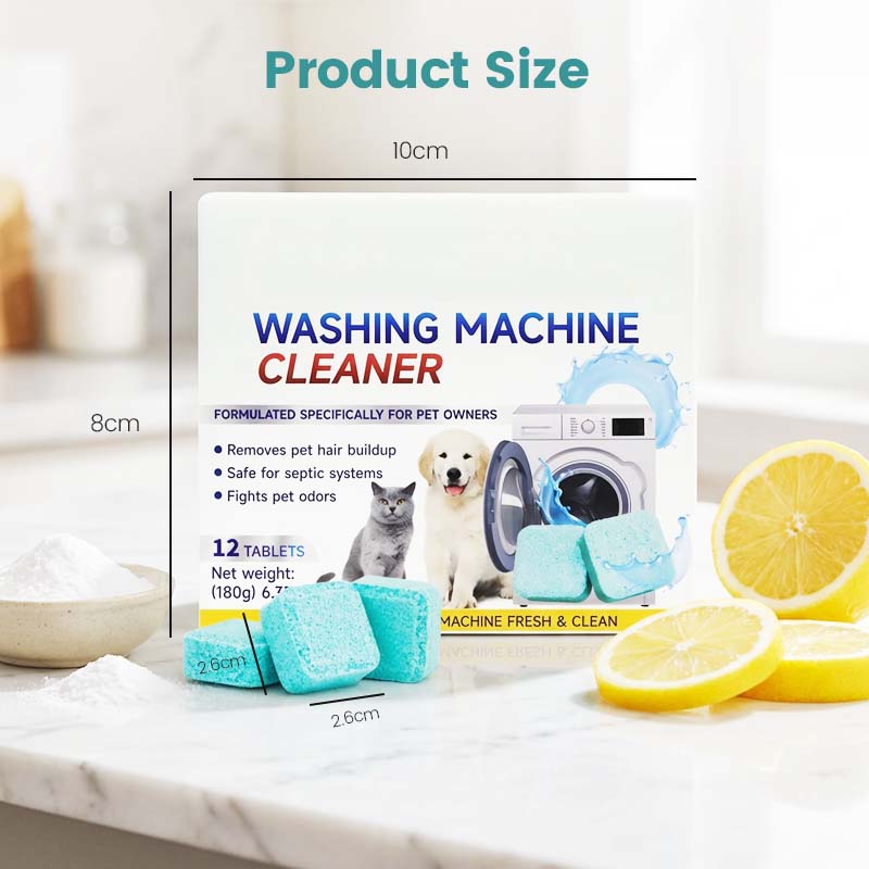 🥳2026 HOT SALE🥳💞50K+ SOLD!🛡️🌸 50% OFF! Washing Machine Cleaner – 12 tablets, deep cleans inner tank & pet hair. Removes odours. No mess, just drop & run. 🧼✨