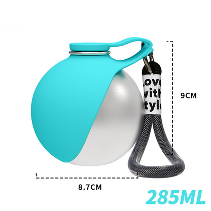 🐕50% OFF! 🐾 2-in-1 Portable Dog Water Bottle — Flips to a Bowl, Leak-Proof, Stainless Steel🎉