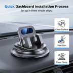 🚗💥LAST DAY SPECIAL PRICE!-￡7.99!!📱Rotating Dashboard Car Phone Holder–Hands-Free Phone Mount 🛡️