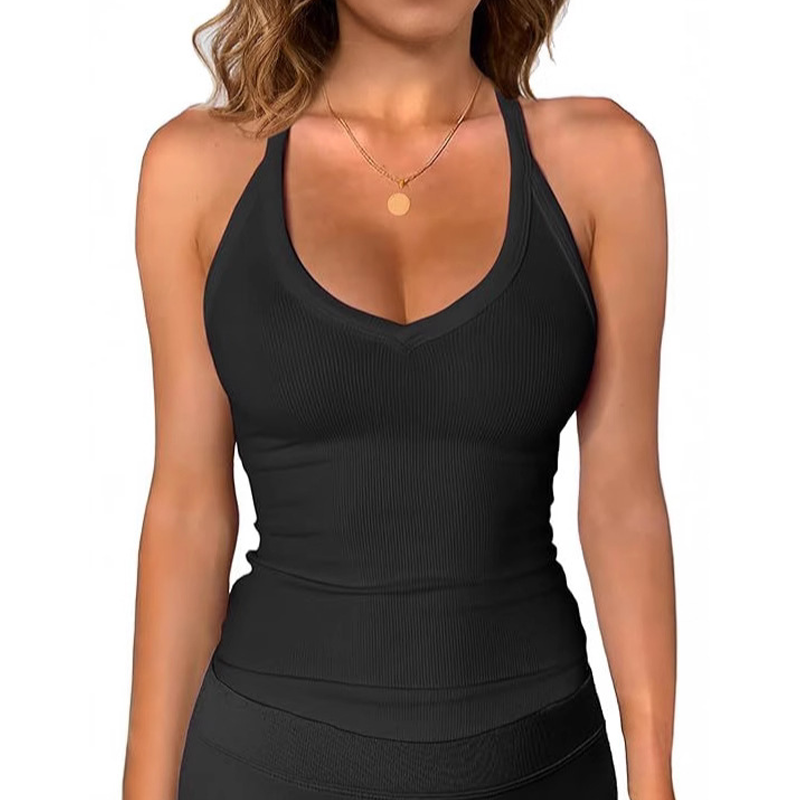 🏖️Summer Hot Sale - ONLY ￡9.99!!⚡50K+ SOLD!🌞Women's Ribbed V-Neck Tank Top
