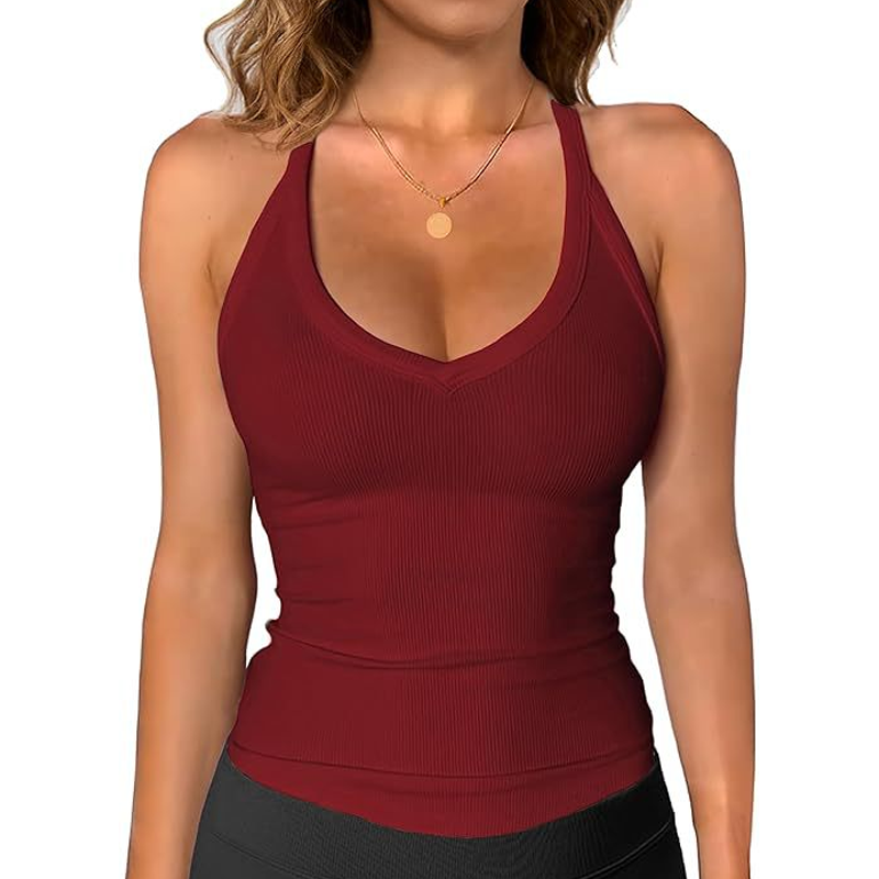 🏖️Summer Hot Sale - ONLY ￡9.99!!⚡50K+ SOLD!🌞Women's Ribbed V-Neck Tank Top