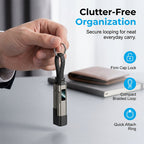 🎁💥LAST DAY SPECIAL PRICE!-￡7.99!!🔌4-in-1 Charging Cable with Digital Display & Keychain – Fast-Charging, Kink-Resistant & Compact