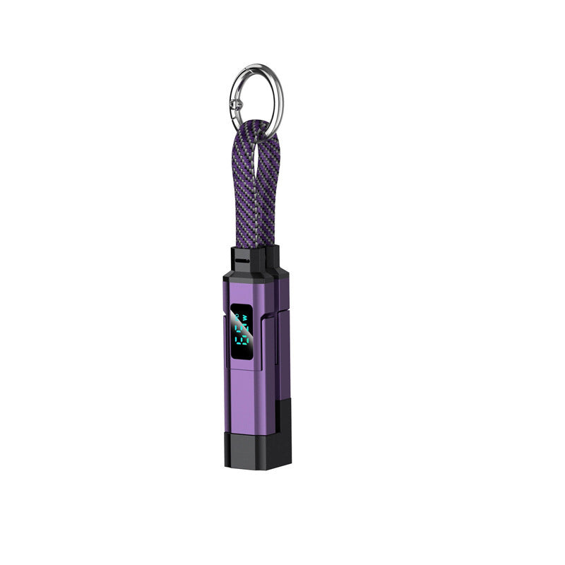 🎁💥LAST DAY SPECIAL PRICE!-￡7.99!!🔌4-in-1 Charging Cable with Digital Display & Keychain – Fast-Charging, Kink-Resistant & Compact